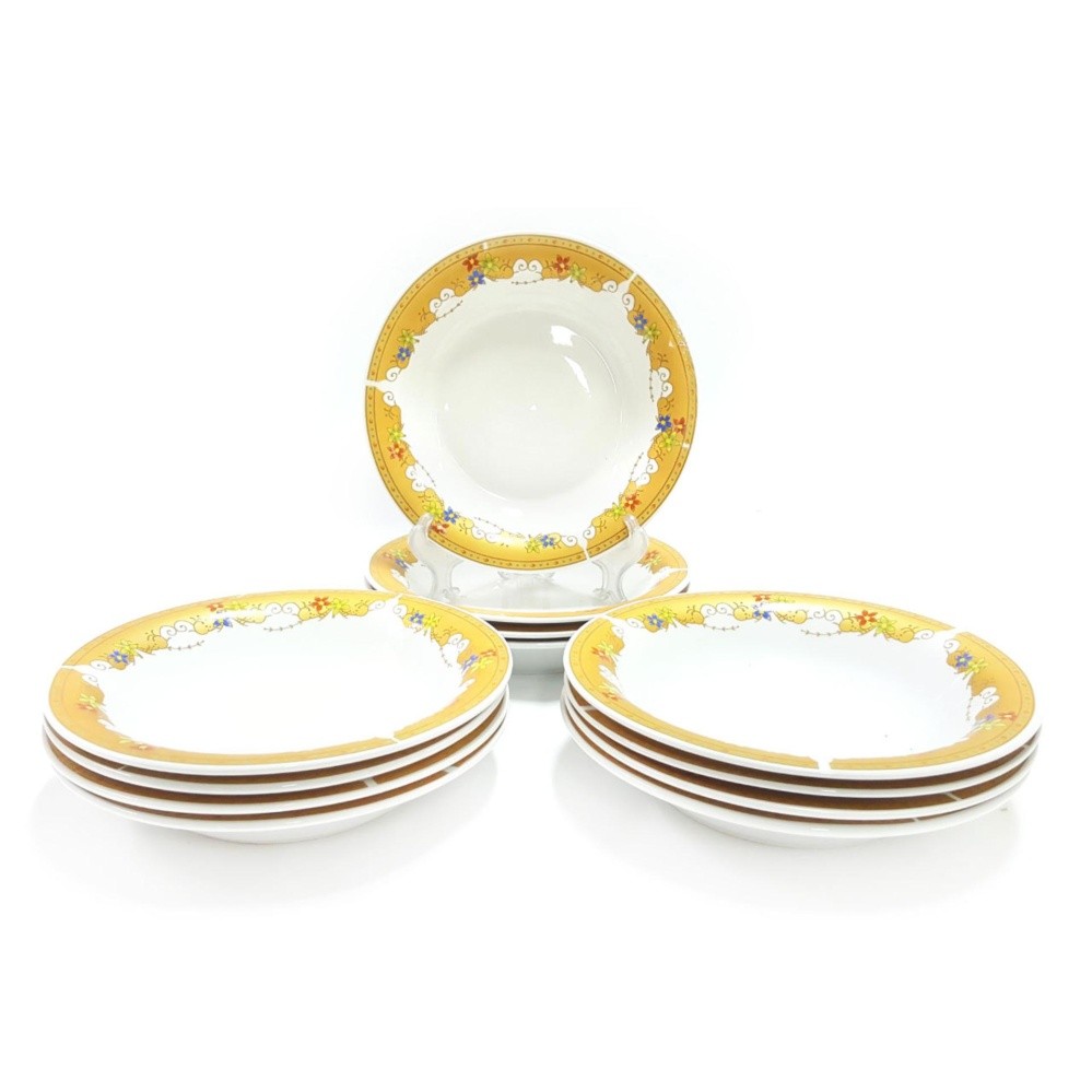 Vicenza Dinner Plate 9 inch - Piring Makan P131 (1 lusin) Motif Padi Original Termurah