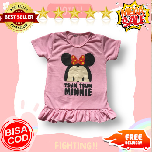 KITA ONLINE-PL267[GRATIS ONGKIR COD] KAOS TSUM TSUM MINNIE// BAJU ANAK PEREMPUAN 1 TAHUN/ BAJU BAYI PEREMPUAN CEWEK 1 TAHUN/