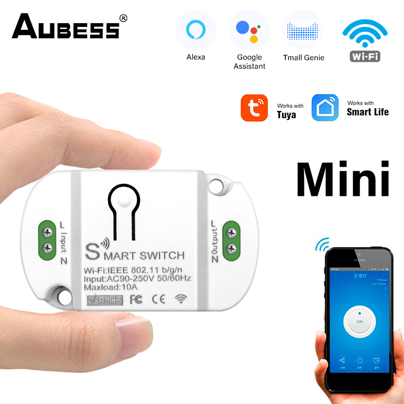 Công tắc hẹn giờ thông minh wifi công tắc thông minh kết nối không dây 10a tự động hóa nhà thông minh tương thích với tuya alexa google home
