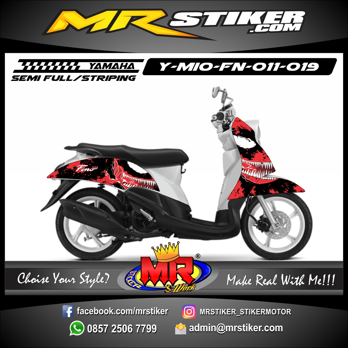 Stiker Motor Decal Mio Fino Grafis Vol 1 Lazada Indonesia