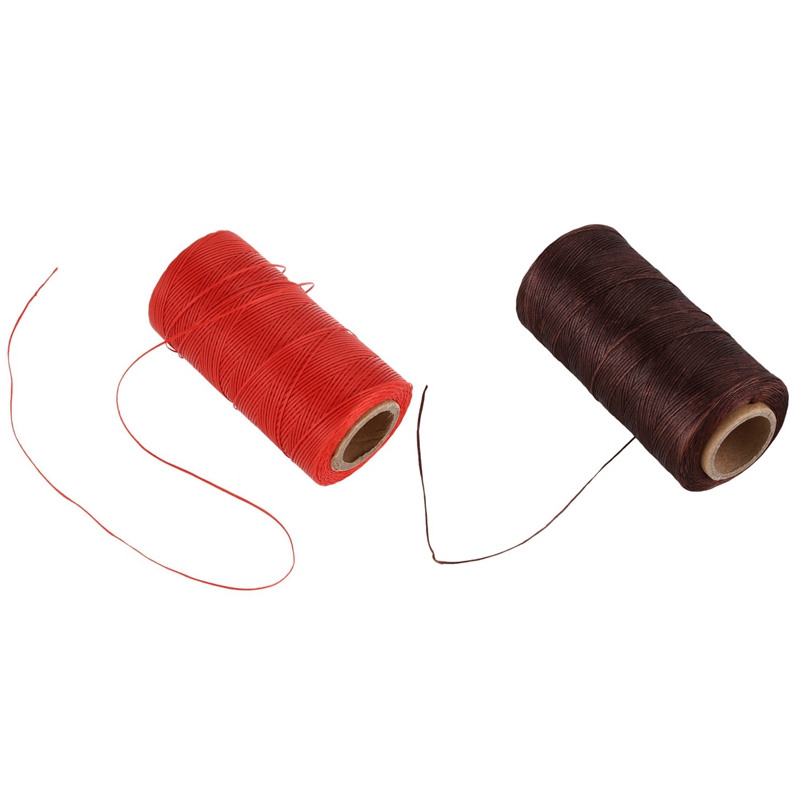 Waxed Thread For Leather Sewing 50m 0.8mm Black Off White Red