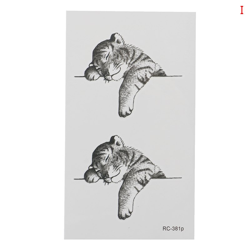 สติกเกอร์รอยสักชั่วคราวลายมังกร,ลายสัตว์แมวกวางเอลก์ผีเสื้อดอกไม้ศิลปะบนร่างกายกันน้ำ