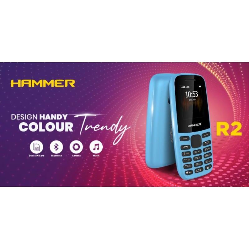 Advan Hammer R2 Dual Sim Bluetooth 1 77 Camera Biru Lazada Indonesia
