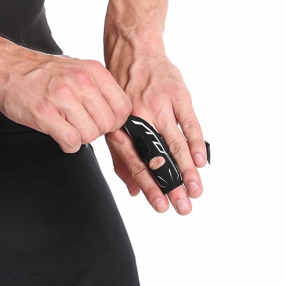 XINJI Breathable Airhole Built-In ที่ป้องกันอลูมิเนียมอุปกรณ์สวมนิ้วมือเพื่อการป้องกัน Wrap Finger Splint ผ้าพันแผล