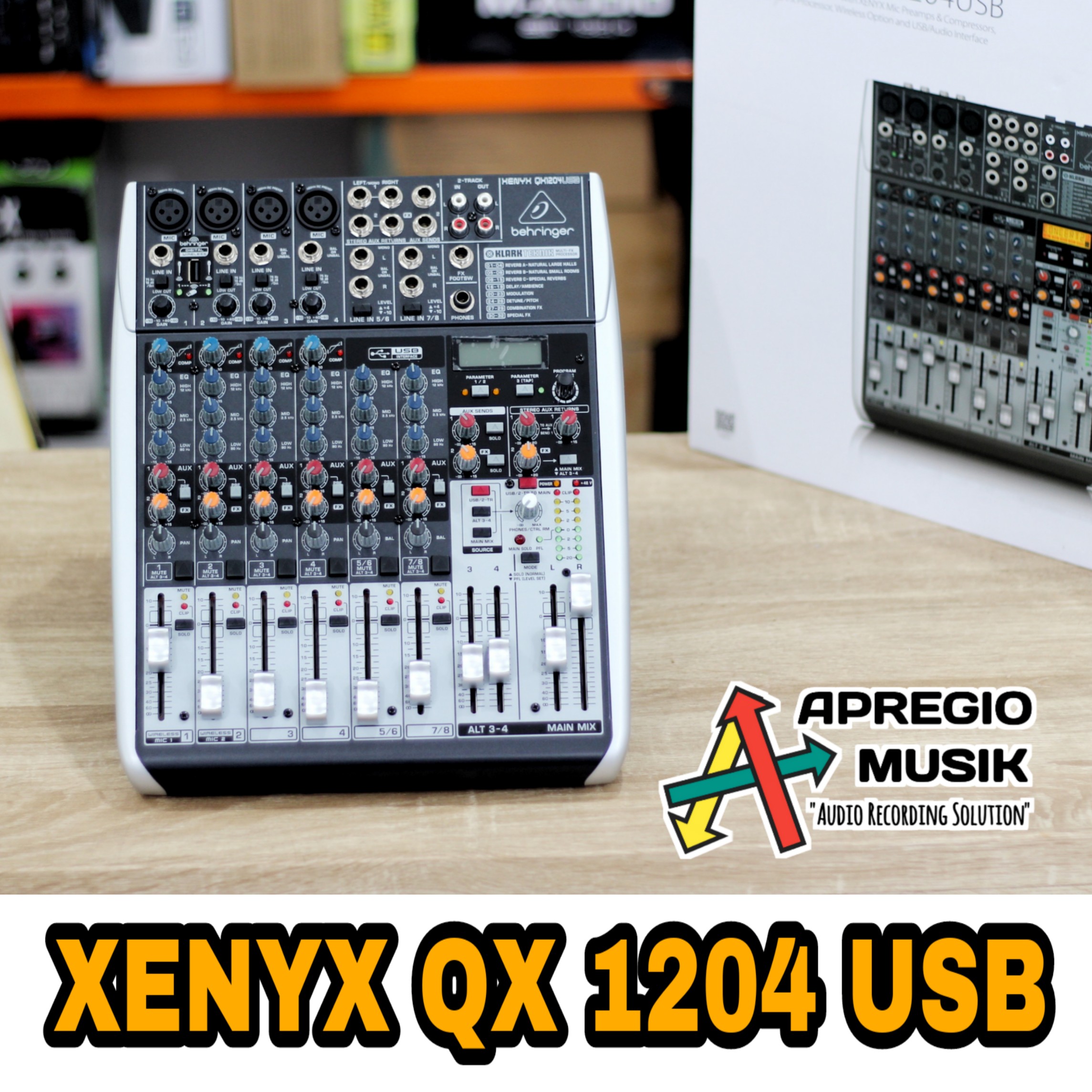 Behringer Xenyx QX1204USB QX 1204 USB Mixer for Recording Podcast