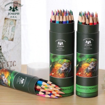 24 Warna 3mm Tidak Beracun Secret Garden Graffiti Pensil Dengan Silinder Paket Intl