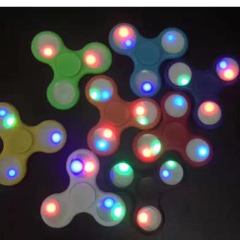 ANGEL LED Fidget Spinner Hand Toys Mainan Tri-Spinner EDC Focus Games Penghilang stress ...