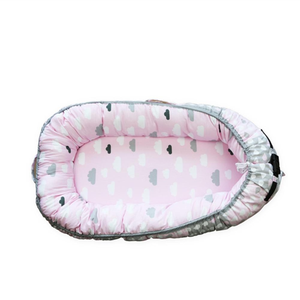 Baby Crib Newborn Baby Portable Multi-fungsional Bayi Tempat Tidur Bayi Sarang Anak Perlengkapan, Awan Merah Muda-Intl