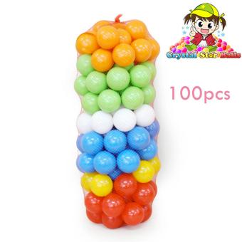 Gambar Crystal Star Balls Bola Mandi Plastik Isi 100 Pcs (Random Color)