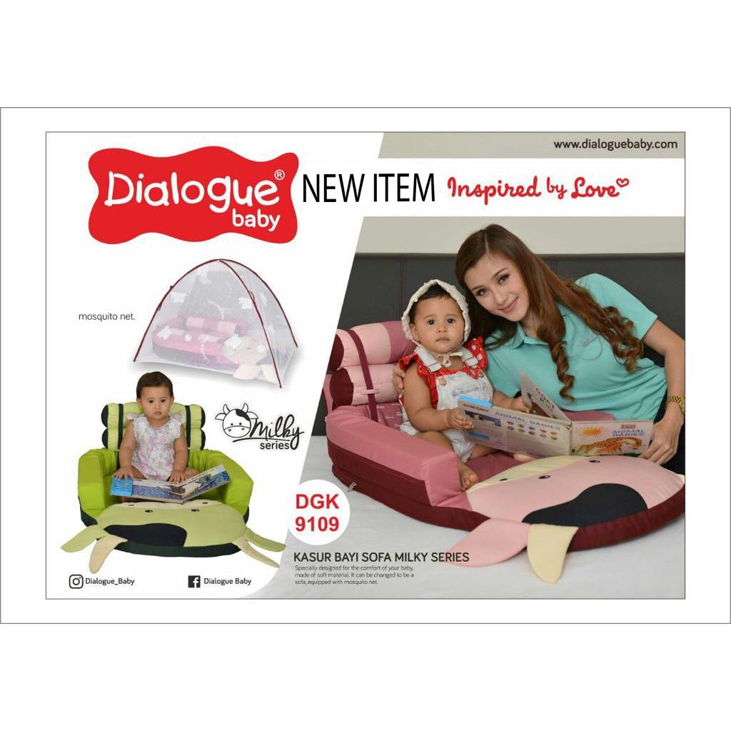 Dialogue Kasur bayi 3 in 1 sofa anak + alas bermain + kelambu DGK 9109