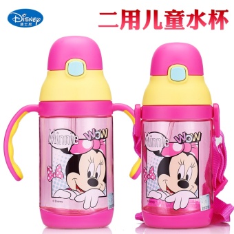 Gambar Disney kartun sabuk menangani ganda cangkir anak suction cup