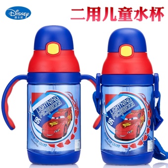 Gambar Disney kartun sabuk menangani ganda cangkir anak suction cup