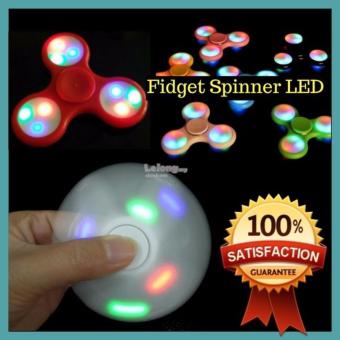 Fidget Spinner WIth LED Hand Toys Focus Games / Mainan Spinner Tangan Penghilang Kebiasan Buruk -