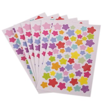 Gambar Gracefulvara 6 buah stiker warna warni pelangi Diary perencana jurnal buku tempel album foto diseduh sendiri   bintang