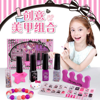 Gambar Hello Kitty gadis beracun mainan makeup kotak hadiah