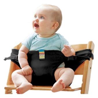 LALANG Children's Lunch Portable Seat Dining Chair Seat Belt Black