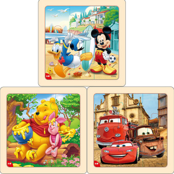 Gambar Kayu Disney Blade Tiga Mickey Jigsaw Puzzle Mainan