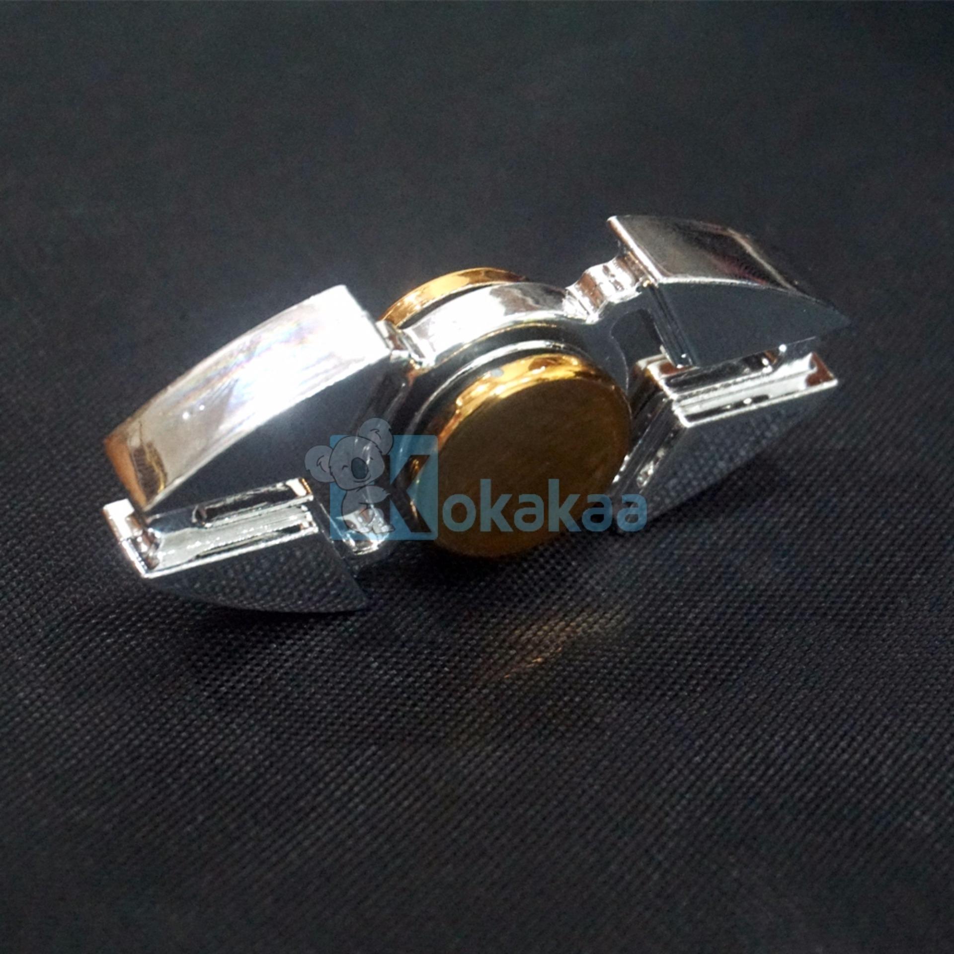 Kokakaa Fidget Hand Spinner Premium Chrome Silver Gold Shuriken Mainan Anti Stress 2 Bintang .