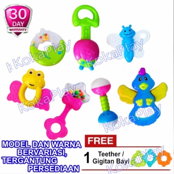 KokaPlay Baby Rattle 7 in 1 Play Set Mainan Kerincingan