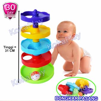 Gambar KokaPlay Cotton Baby Rolling Track Rattle Ball Toy Mainan Kerincingan Seluncuran Bayi 5 Susun Big Size