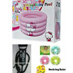 Hk Pink Plus Source Kolam Renang Anak Baby Spa Kucing Pink Plus Neckring Plus Pompa Tangan
