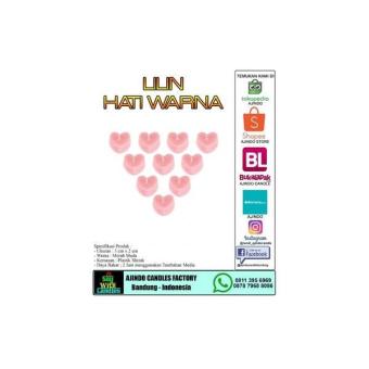 Gambar LILIN BENTUK LOVE (10 Pcs) Unik WARNA PINK