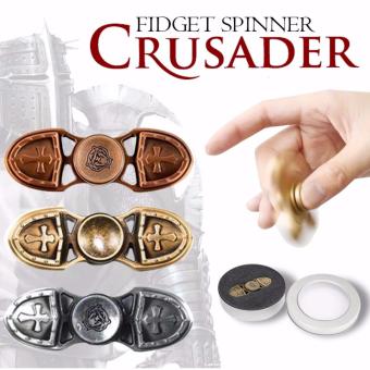 Lucky Tiger Crusader Knight Shield Tameng Perisai Ceramic Hybrid Fidget Spinner Hand Spinner Mainan Spiner Tangan