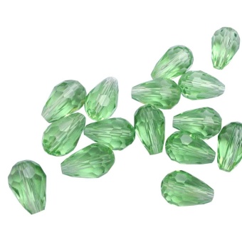 Gambar Moonar 10pcs 8x12mm Glass Teardrop Faceted Loose Crystal SpacerBeads   intl