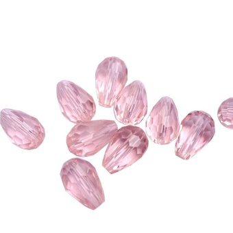 Gambar Moonar 10pcs 8x12mm Glass Teardrop Faceted Loose Crystal SpacerBeads   intl