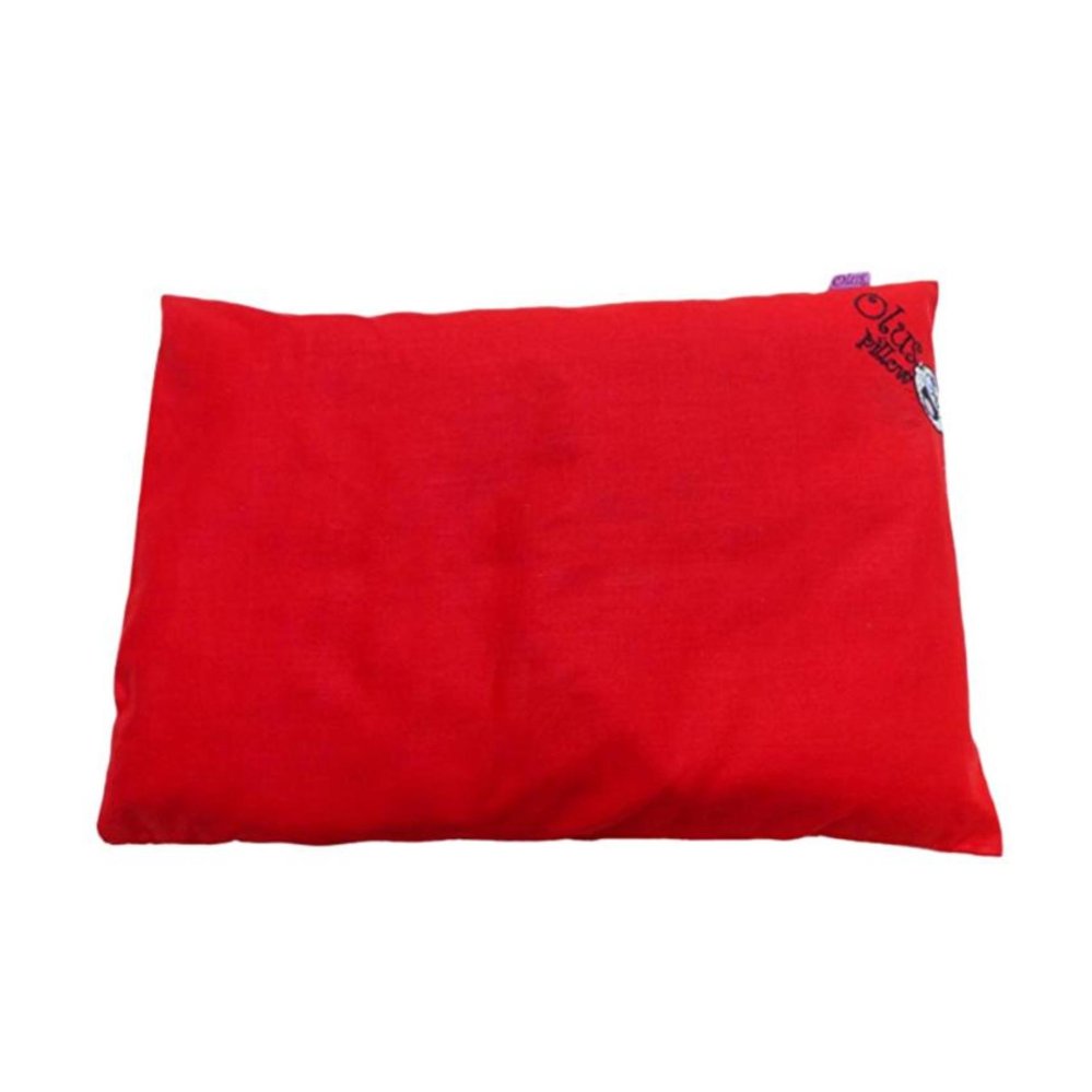 Olus Pillow    Bantal Kulit Kacang Hijau  Bantal Kesehatan Kepala Bayi Anti Peyang - MERAH