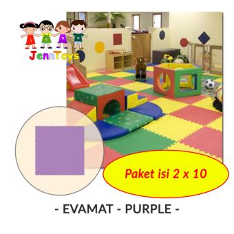 Gambar SET (1 pack isi 2 x 10) Evamat   Polos   Matras   Tikar   Karpet  Puzzle Alas Lantai Evamat   Purple