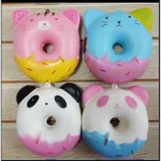 Squishy Murah Jumbo Panda and Kitty Donut
