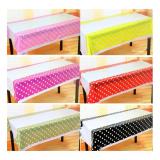 Gambar Produk Rinci Taplak Meja Plastik Polkadot / Plastic Table Cover Polkadot Terkini