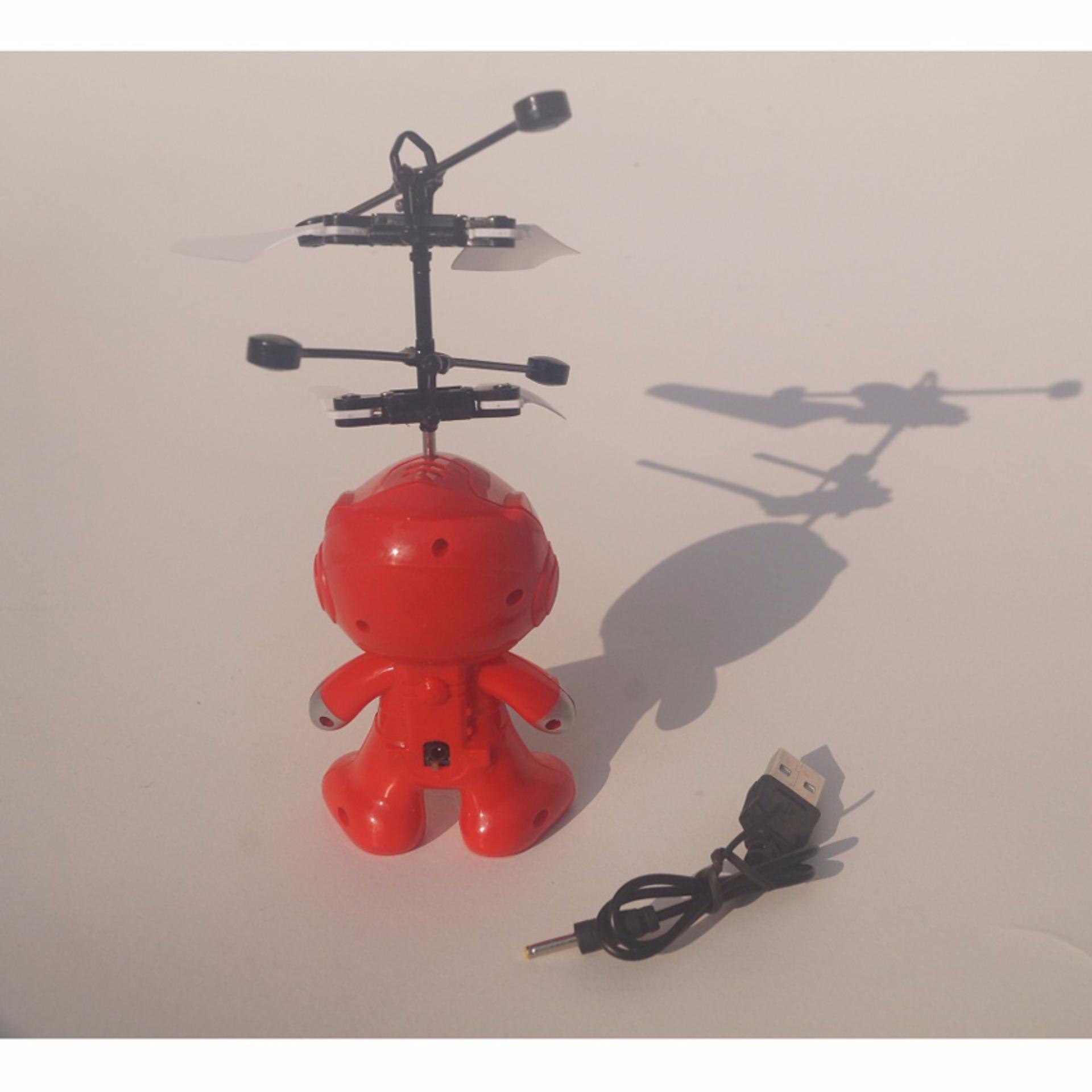 Tope Mainan Helikopter Spiderman Drone Flying Toys - Merah ...