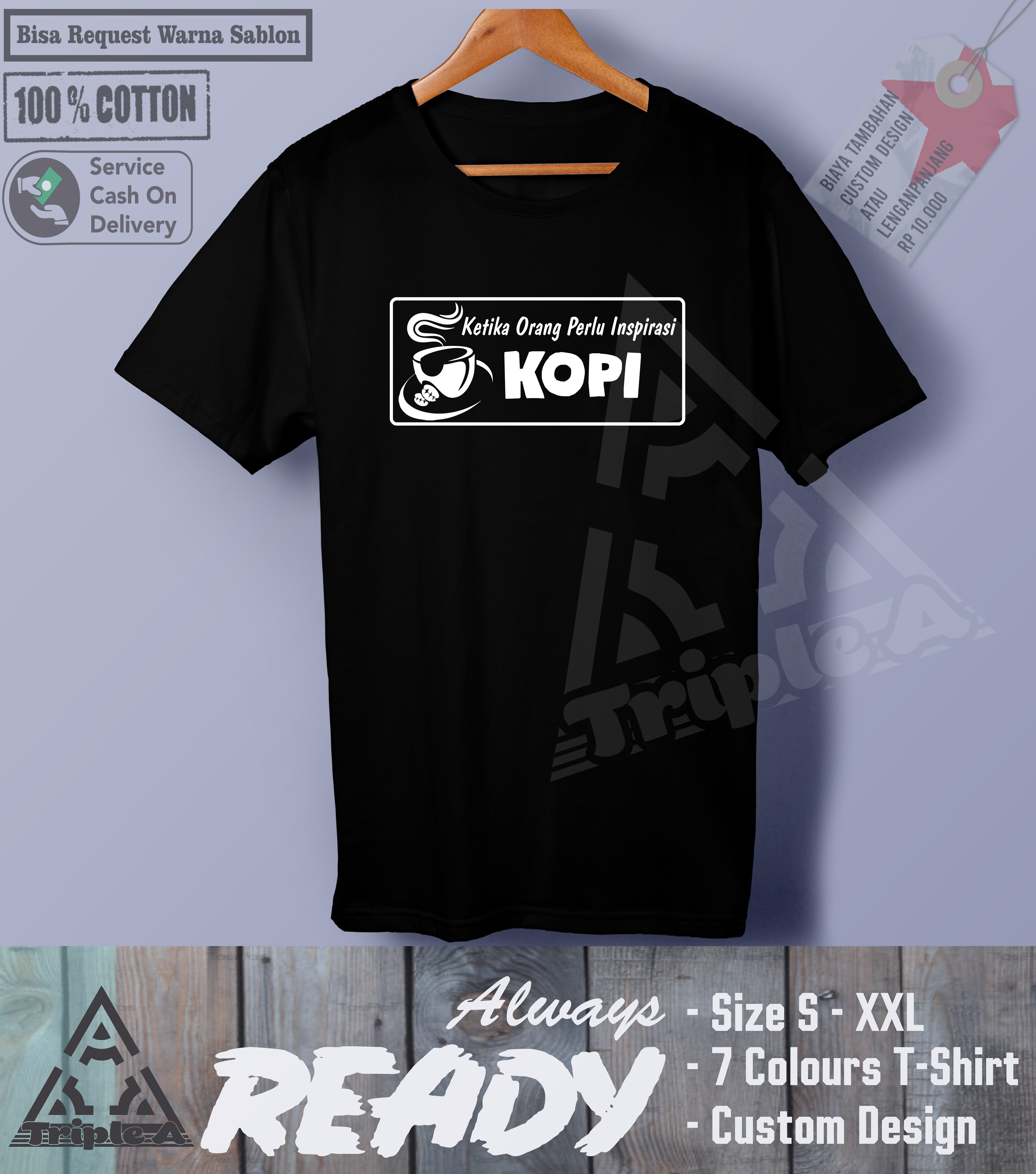 Kaos Baju Kata Kata Kopi Ketika Orang Perlu Inspirasi Kopi Kaos Distro Keren Terlaris Lazada Indonesia