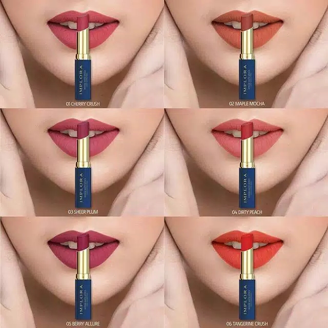 Lipstik Batang Putar Implora Intense Matte Lipstick Long Lasting Finish Bpom Original 100 Implora Lipstick Lazada Indonesia Cara memakai lipstik matte implora