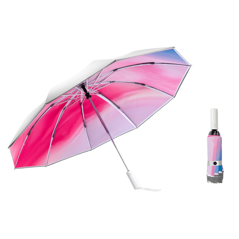 10K Fully Automatic Umbrella Reverse Folding Umbrella Fold Sun Umbrella Anti-UV Umbrella Sunny Umbrella