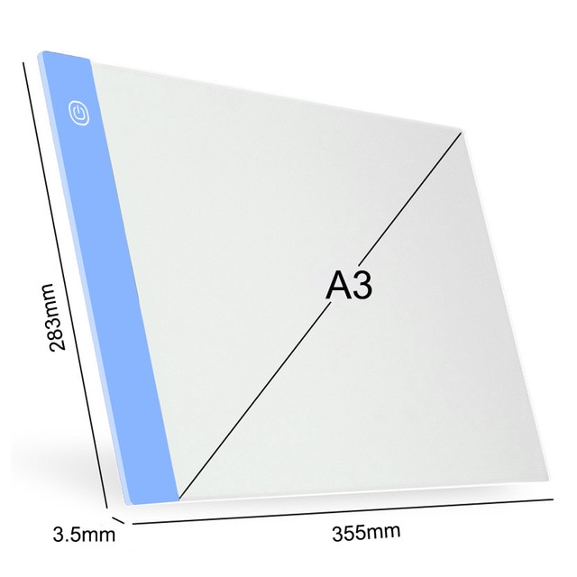 A5/A4 /A3 3ระดับ Dimming USB Powered Ultra-บางบอร์ดวาดรูปไฟ LED Pad ไฟติดตามแท็บเล็ตเปล่าผ้าใบวาดภาพการศึกษาของเล่น