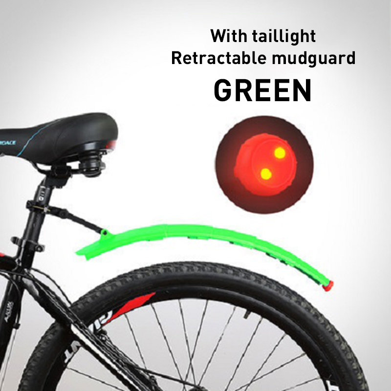 OutSkyบนขายใหม่Telescopicพับกันชนจักรยานชุดไฟท้ายMTB Mudguardอุปกรณ์แต่งจักรยานFenderสำหรับจักรยานเสือหมอบยางกันโคลน