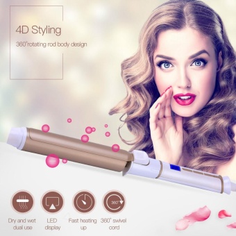25mm Tourmaline Ceramic Hair Curling Iron Wand Fast Heating Hair Curler Curling tong Styling Tool with LED Display - intl 25mm Tourmaline Ceramic Hair Curling Iron Wand Fast Heating Hair Curler Curling tong Styling Tool with LED Display - intl
