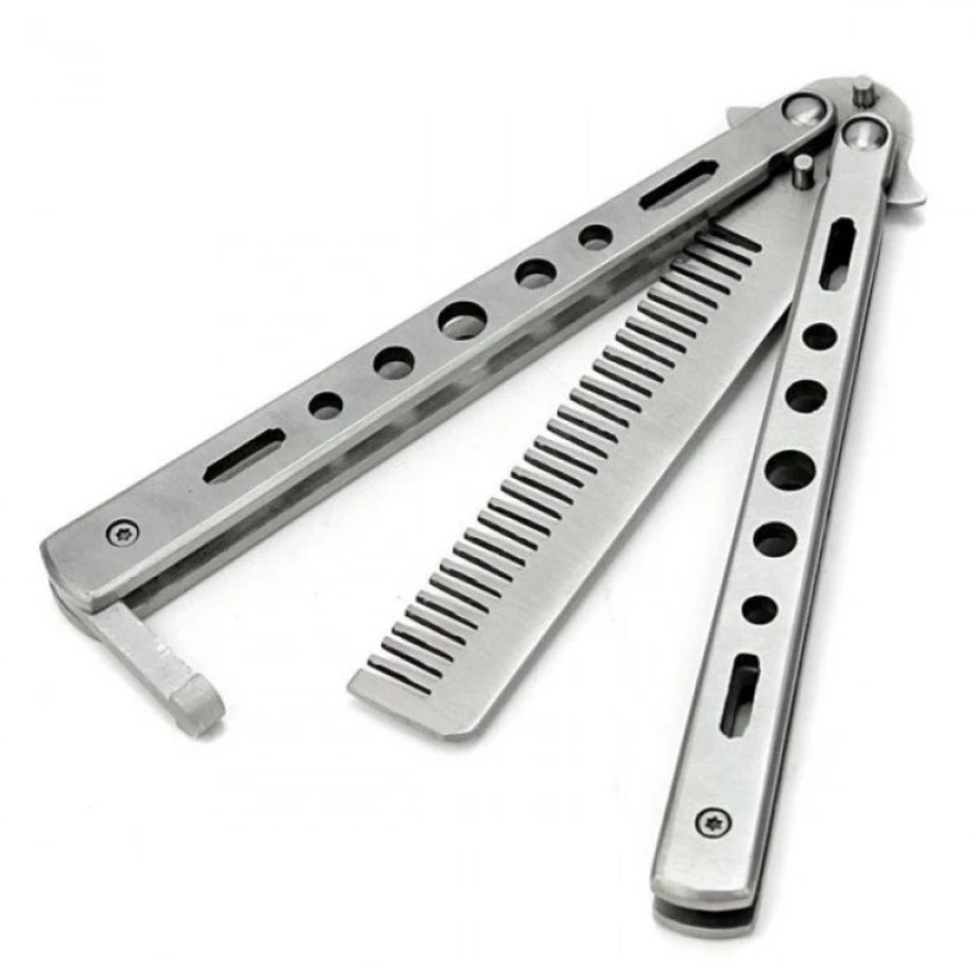 Benchmade Balisong Butterfly Comb / Sisir Lipat Stainless Steel / Sisir Pomade Lipat - Silver Benchmade Balisong Butterfly Comb / Sisir Lipat Stainless Steel / Sisir Pomade Lipat - Silver