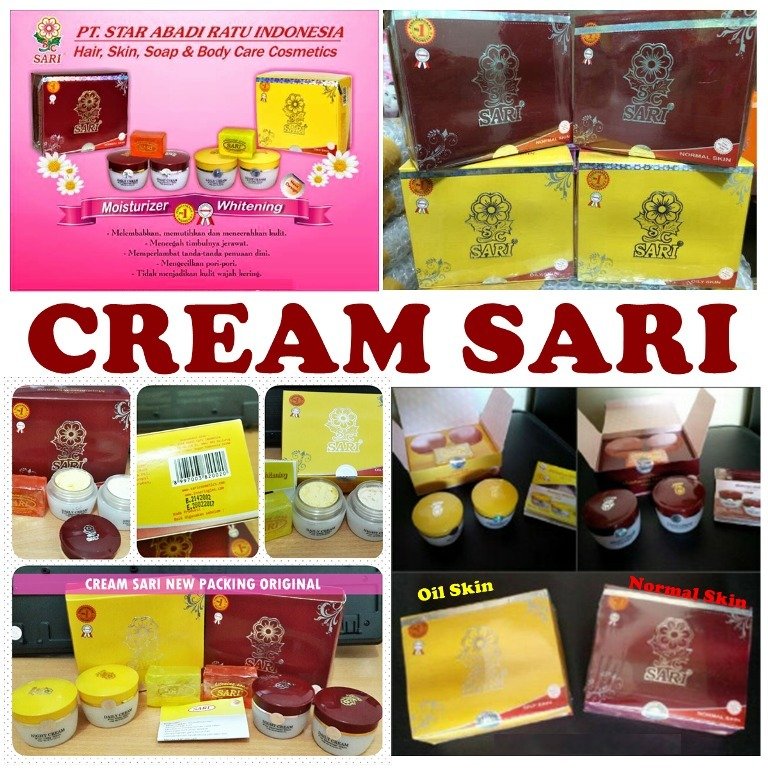 Cream Sari Moisturizer Whitening Cream untuk Wajah Normal ...
