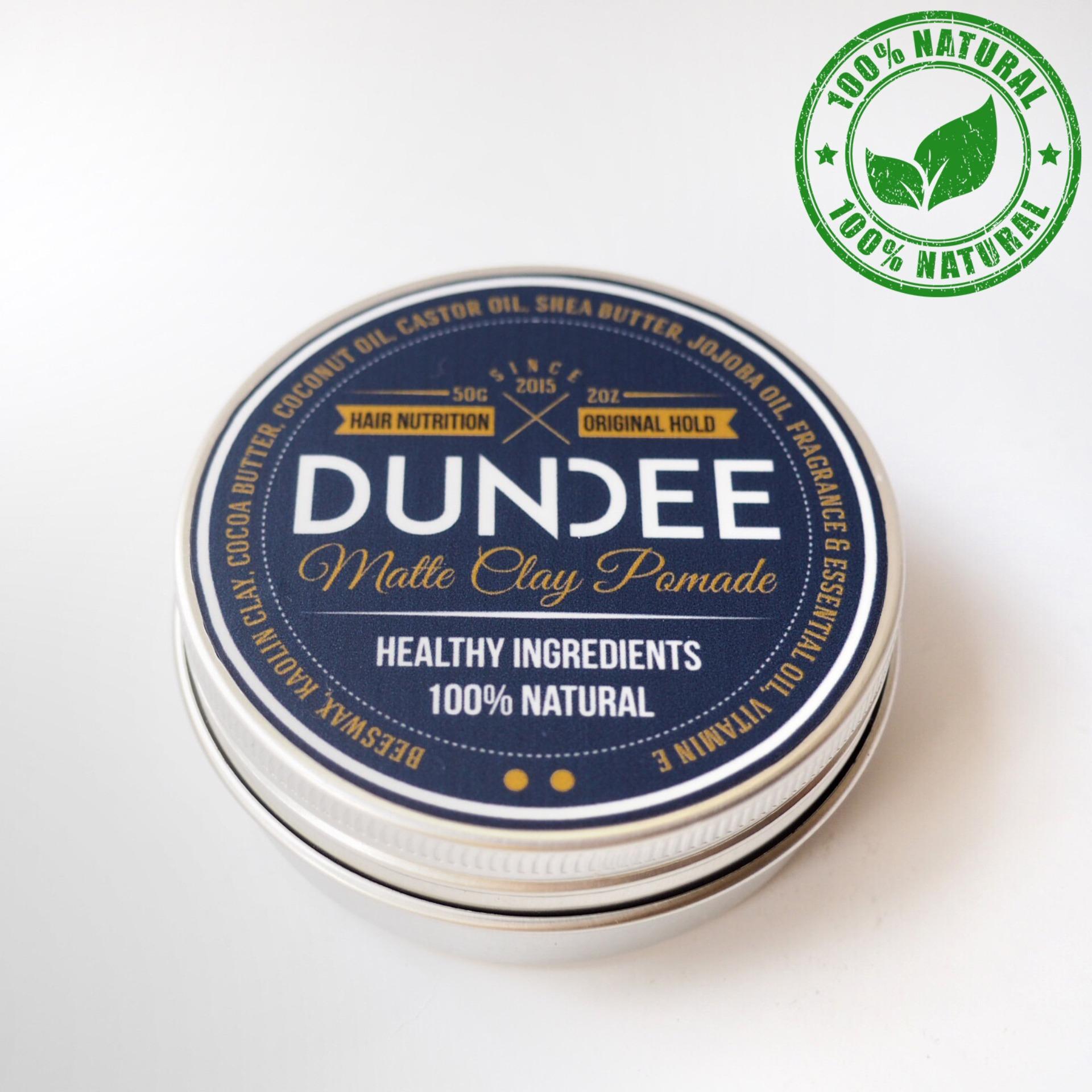 DUNDEE Matte Clay Pomade - Original Hold - 50g 100% Natural dan Organik Sehat untuk rambut Mencegah kerontokan DUNDEE Matte Clay Pomade - Original Hold - 50g 100% Natural dan Organik Sehat untuk rambut Mencegah kerontokan