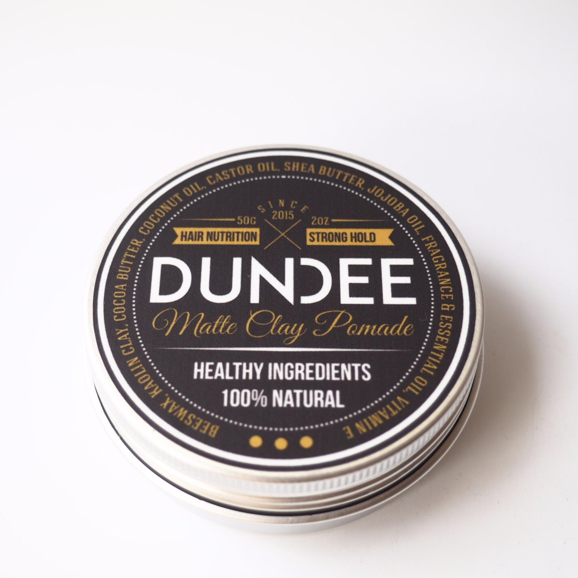 DUNDEE Matte Clay Pomade - Strong Hold - 50g 100% Natural dan Organik Sehat untuk rambut Mencegah kerontokan DUNDEE Matte Clay Pomade - Strong Hold - 50g 100% Natural dan Organik Sehat untuk rambut Mencegah kerontokan