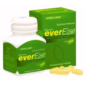 Gambar Ever E250 IU 30 s   Vitamin E, Kesehatan Kulit, Suplemen Kulit, Anti Aging, Anti Penuaan Dini, Mencegah Jerawat, Flek Hitam, Keriput, Meningkatkan Kesuburan
