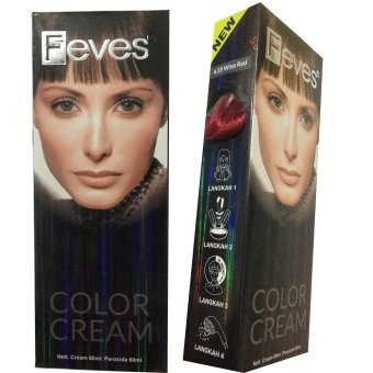 Feves Color Cream Cat Rambut 6.55 Wine Red Feves Color Cream Cat Rambut 6.55 Wine Red