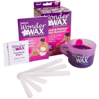 Gambar Gogo Deluxe Wonder Wax Painless Hair Removal   Wax Bulu tanpa Sakit  Ungu