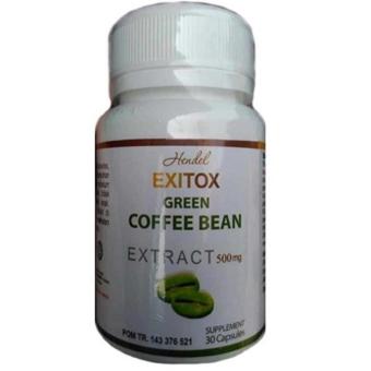 Gambar Green Coffee Bean Hendel Exitox   30 kapsul Detox Pelangsing Detoks | Leptin Green Coffee | Murah Agen Grosir