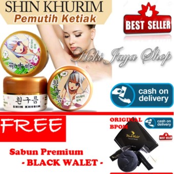HOKI COD - Shin Khurim Pemutih Ketiak dan Selangkangan Premium - 1 Pcs + Gratis Black