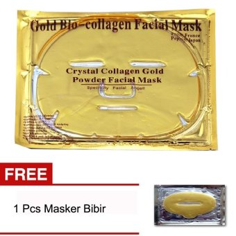 Collagen Crystal Facial Mask - Masker Wajah + Gratis Masker Bibir - 1 Pcs
